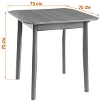 Стол Соната Люкс/Sonata Lux table, 75х75х75 см, массив сосны, антик/чёрный, 75х75х75 см | изображение 6