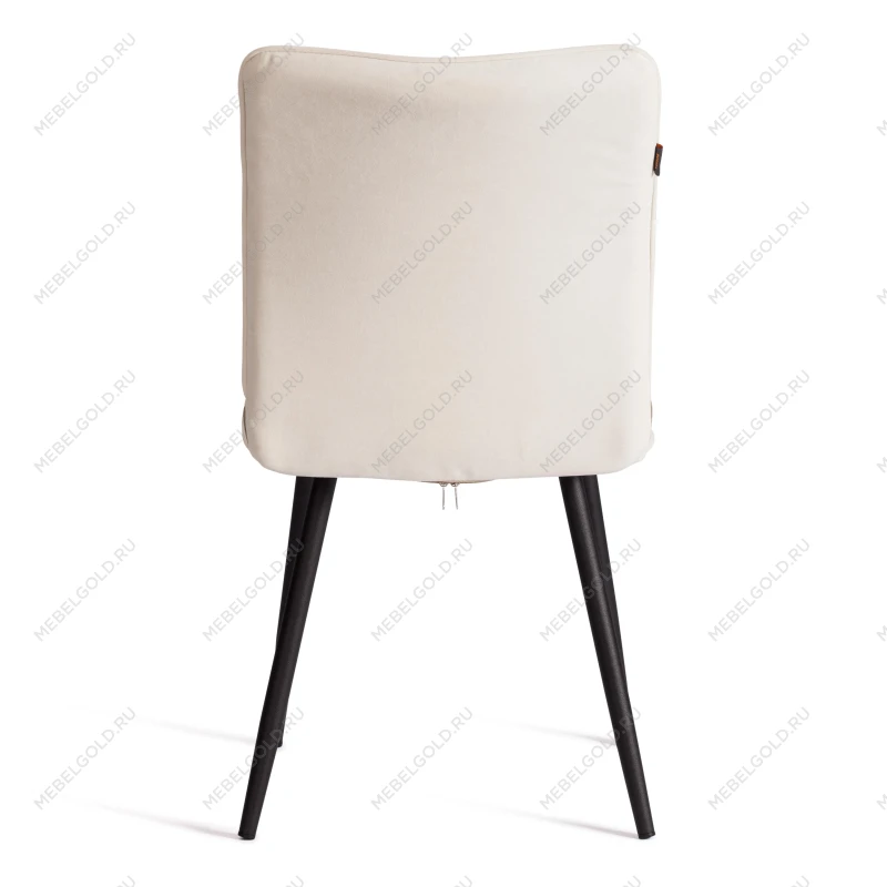 Стул обеденный Bari (2 шт. в упаковке), LT, велюр, молочный/черный, 4, 41х55х89 см | изображение 3