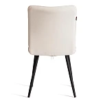 Стул обеденный Bari (2 шт. в упаковке), LT, велюр, молочный/черный, 4, 41х55х89 см | изображение 3