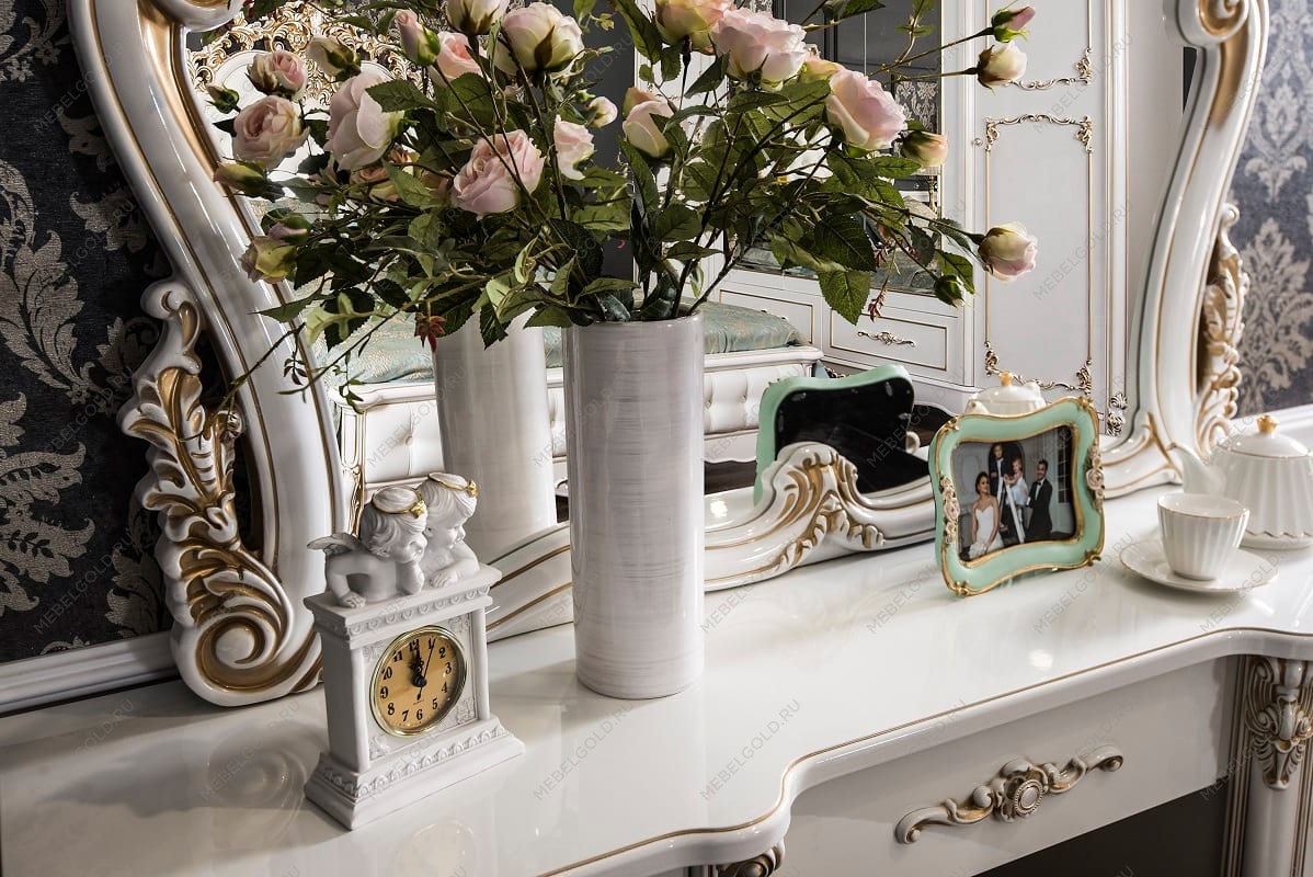 Спальня Флоренция 5-ств белый перламутр глянец | изображение 8