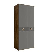 Шкаф 2-х дверный Bogemia Woodline Fi (Серый/Золото) БМШ2/2