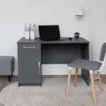 КАСТОР (KULLEN) стол письменный 116х65 серый | изображение 4