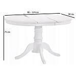 Стол обеденный Halmar WILLIAM, раскладной (белый) | изображение 1