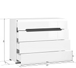 Комод Ацтека KOM4S/8/11 белый | изображение 6