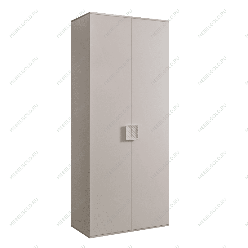 Шкаф 2-х дв. для платья Диора слоновая кость/серебро ДШ2/2