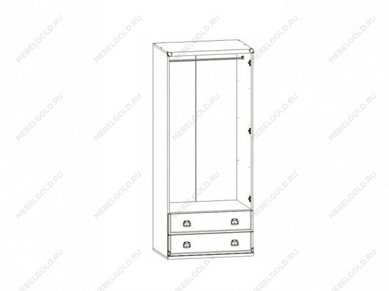 Шкаф со штангой Индиана JSZF2D2S сосна каньон | изображение 4