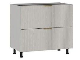 Стол с ящиками СЯ-2-90, Монза (900*523*820) Экокожа Бежевый, 23124