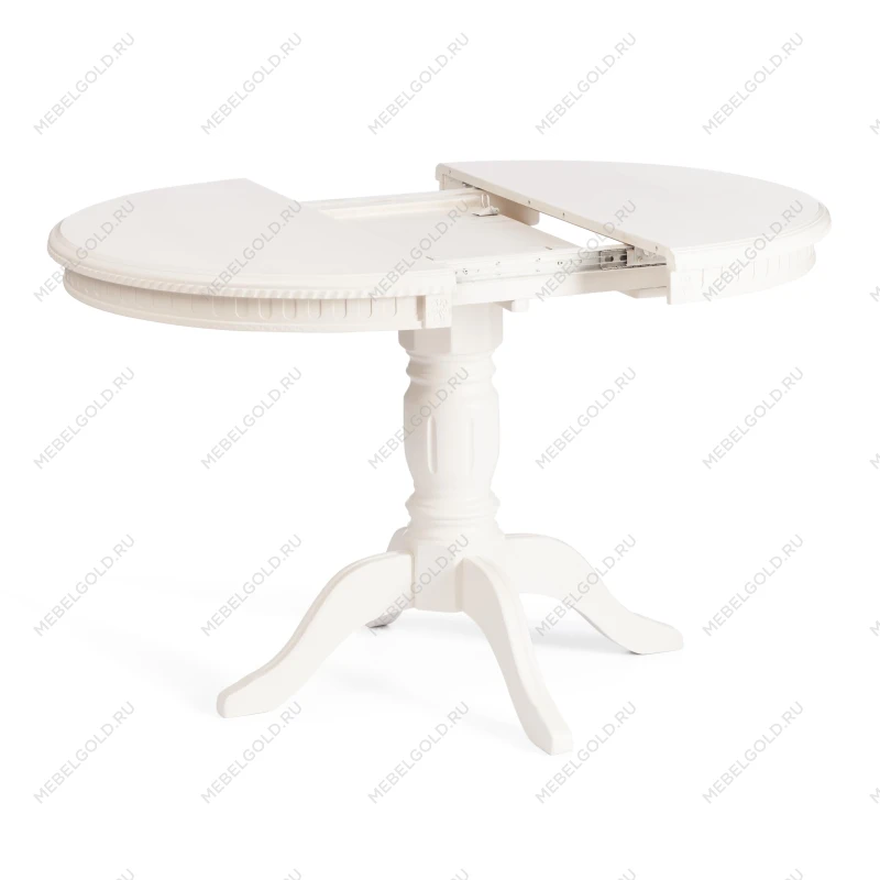 Стол STEFANO круглый, бук, мдф, D90+30x77см, Ivory white | изображение 3