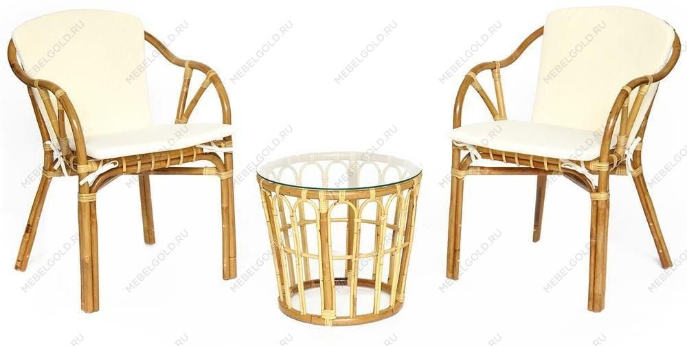 Комплект террасный AKIRA с подушкой Натуральный