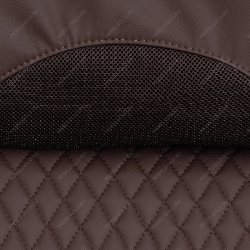 Кресло Chief metalBL, кож/зам/ткань, коричневый/коричневый стеганный, 36-36/36-36 стеганный/TW-24 | изображение 10
