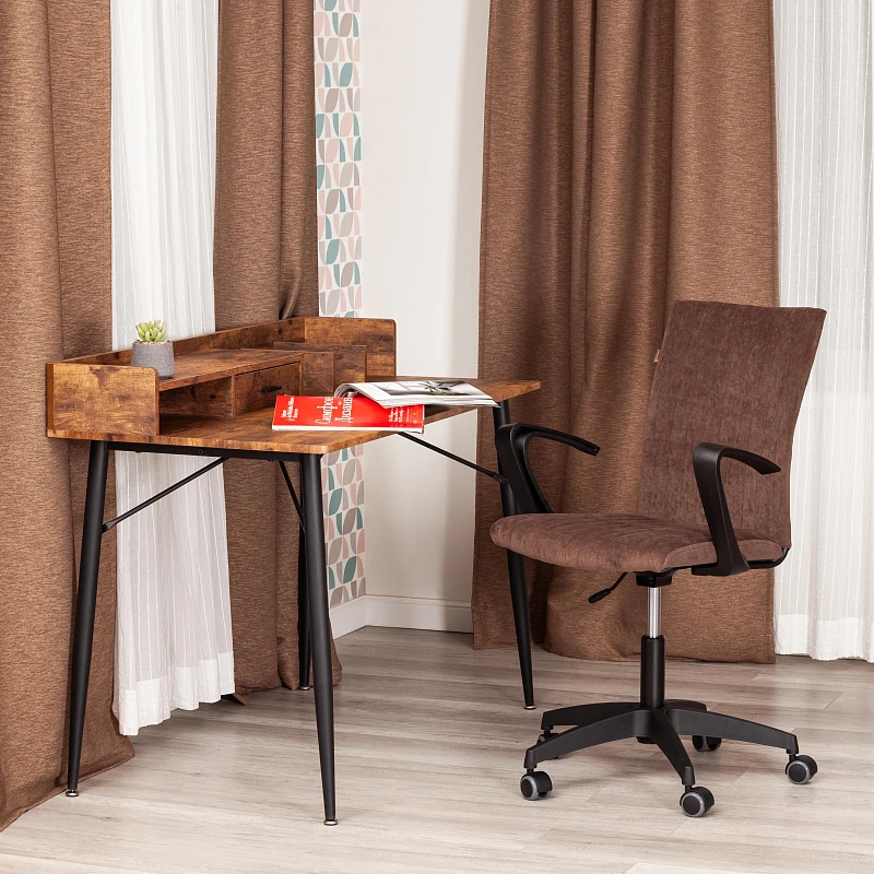 Кресло SPARK, флок, коричневый, 6 | изображение 11