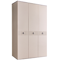 Шкаф 3-х дверный Римини СОЛО (Слоновая кость/Серебро) РМШ2/3(s)