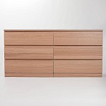МАЛЬМ / VARMA Комод ИКЕА / IKEA 6D, 160x78x40, шпон, беленый дуб | изображение 2