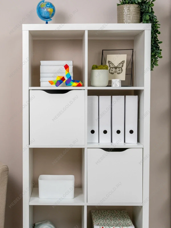 Модуль с дверцей для стеллажа ФОРА, 33х33х37, белый | изображение 6