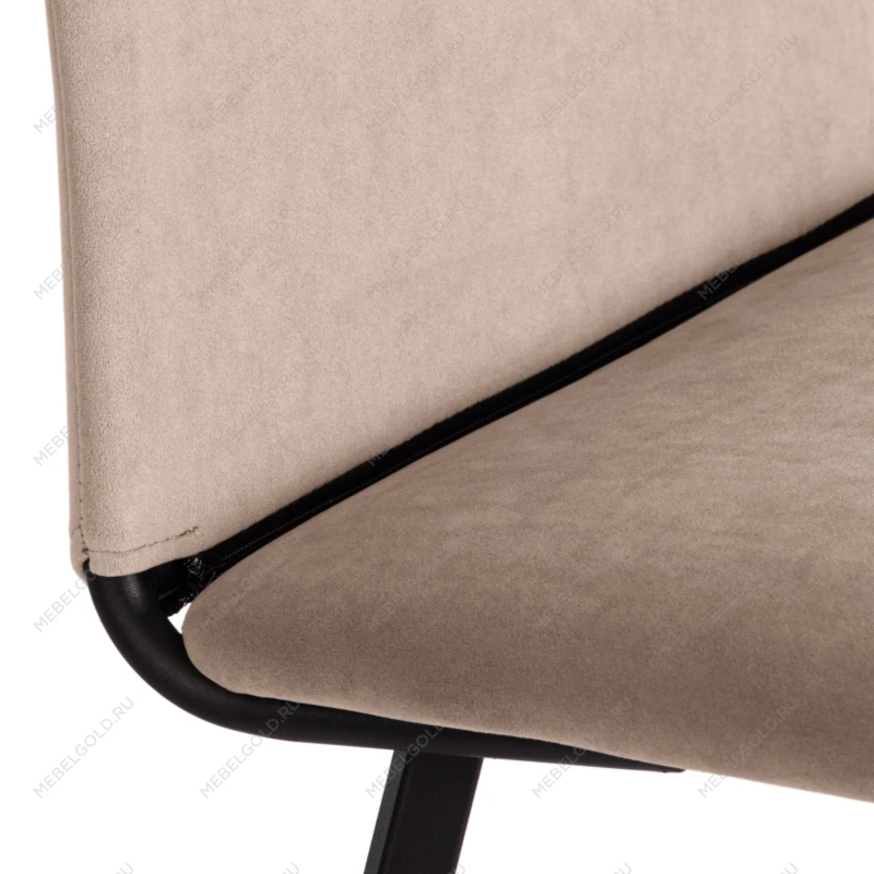 Стул обеденный La Rousse (2 шт. в упаковке), NEW, велюр, бежевый/черный, 7, 45х55х93 см | изображение 7