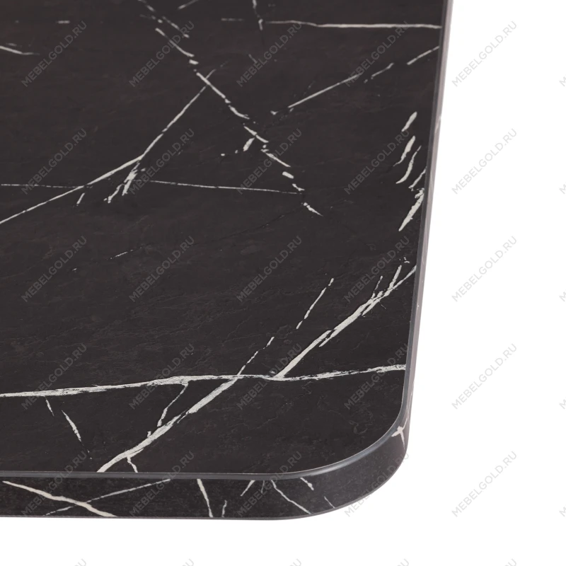 Стол обеденный FOX раздвижной, ЛДСП, 68.6x110-145x75 см, Мрамор черный/Белый | изображение 9