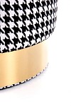 Пуф Halmar ARUNA (черный/белый/золотой) | изображение 3