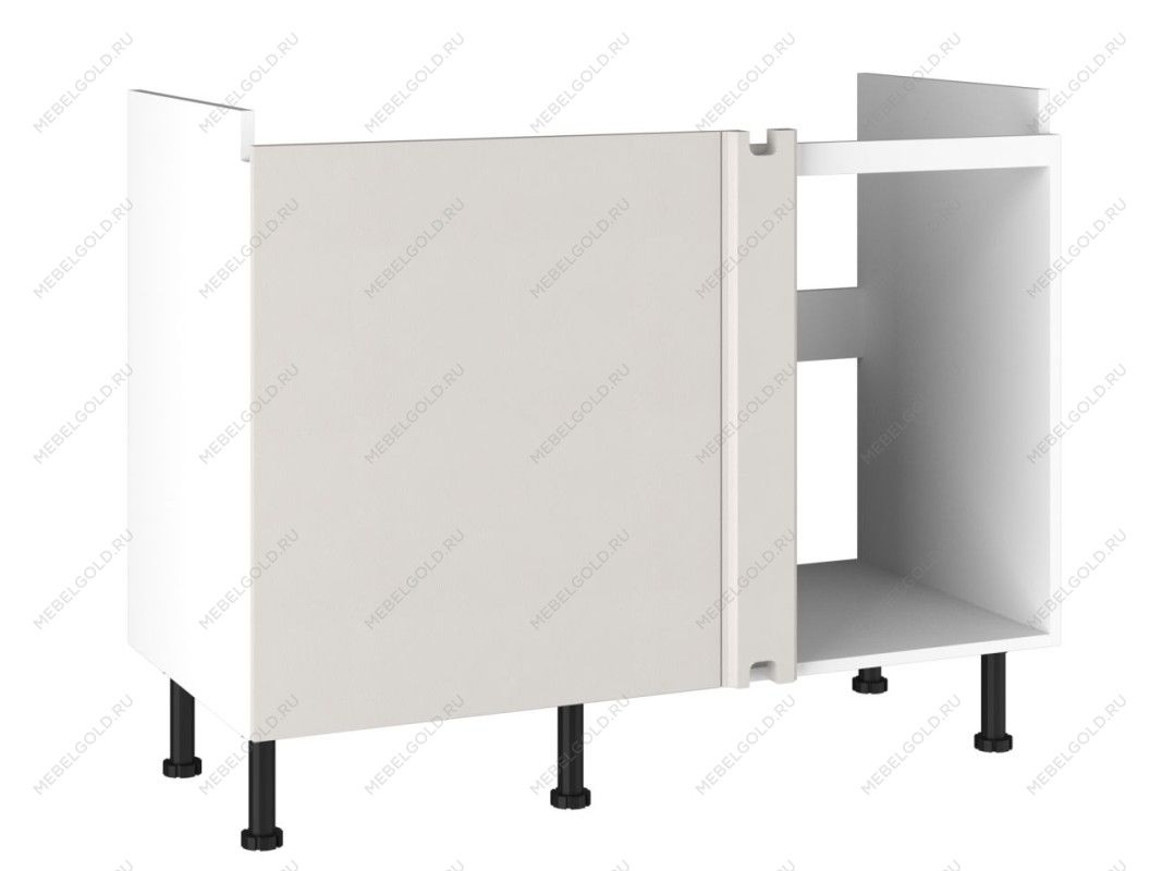 Стол под мойку угловой СМУ-120, Виста (1100*534*870) Экокожа Белый, 26305