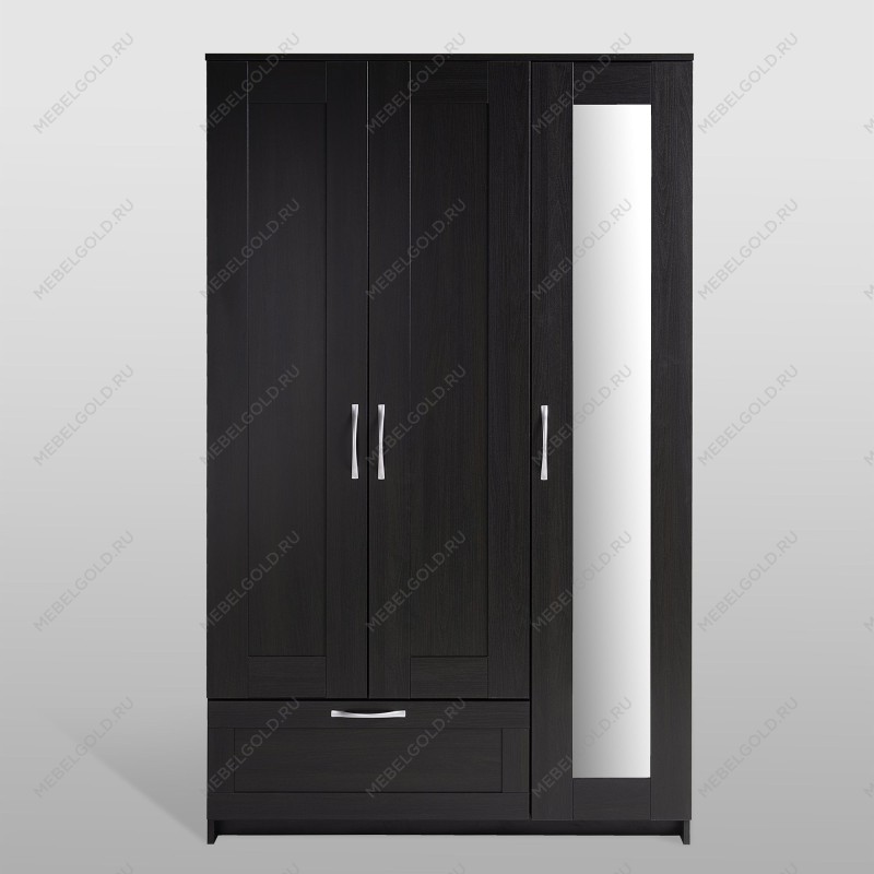 БРИМНЭС / СИРИУС Шкаф ИКЕА / IKEA комбинированный 3 двери и 1 ящик Дуб Венге | изображение 1