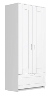 БРИМНЭС / СИРИУС Шкаф ИКЕА / IKEA комбинированный 2 двери и 1 ящик белый