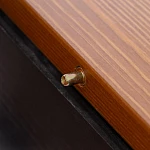 Стол Соната Люкс раздвижной/Sonata Lux extension table, массив сосны, антик/чёрный, 120-(150)х75х75 см | изображение 11