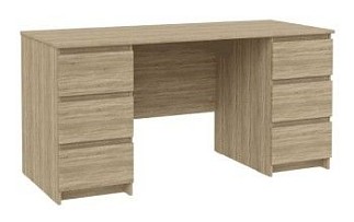 КАСТОР (KULLEN) стол письменный ИКЕА / IKEA 6 ящиков 151х65 сонома