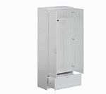 БРИМНЭС / СИРИУС Шкаф ИКЕА / IKEA для одежды 2 двери и 1 ящик белый | изображение 2