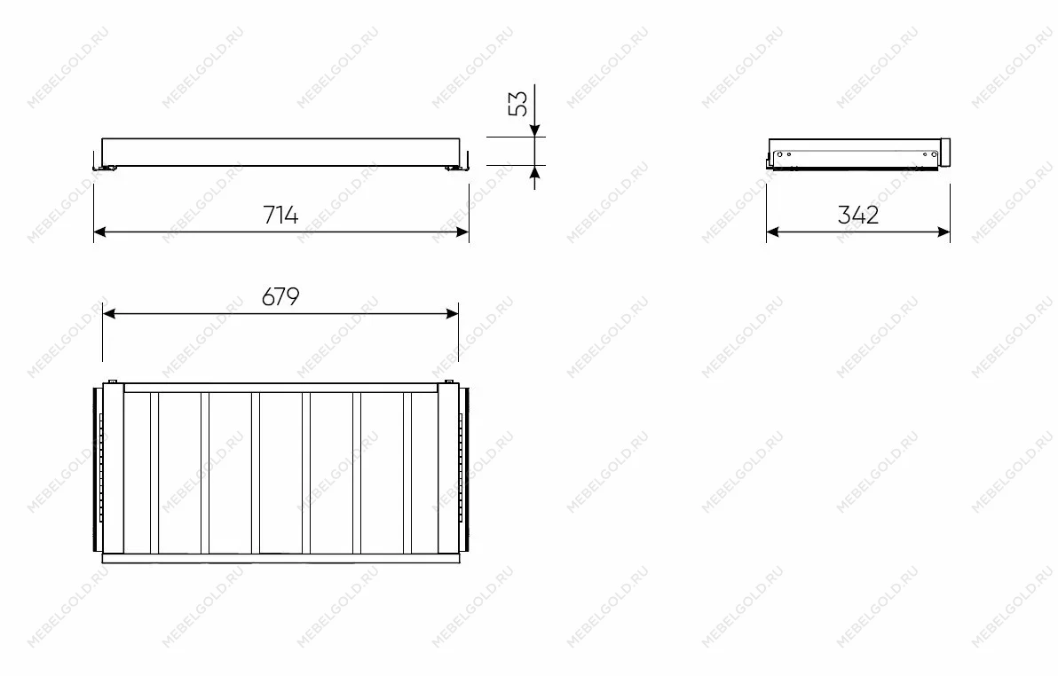 Брючница выдвижная МАКС 75х36 серая | изображение 1