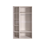 Лобня - Шкаф 3-х дв. (с зеркалом) для платья и белья Римини СОЛО (слоновая кость серебро) РМШ1/3 (s) | изображение 1