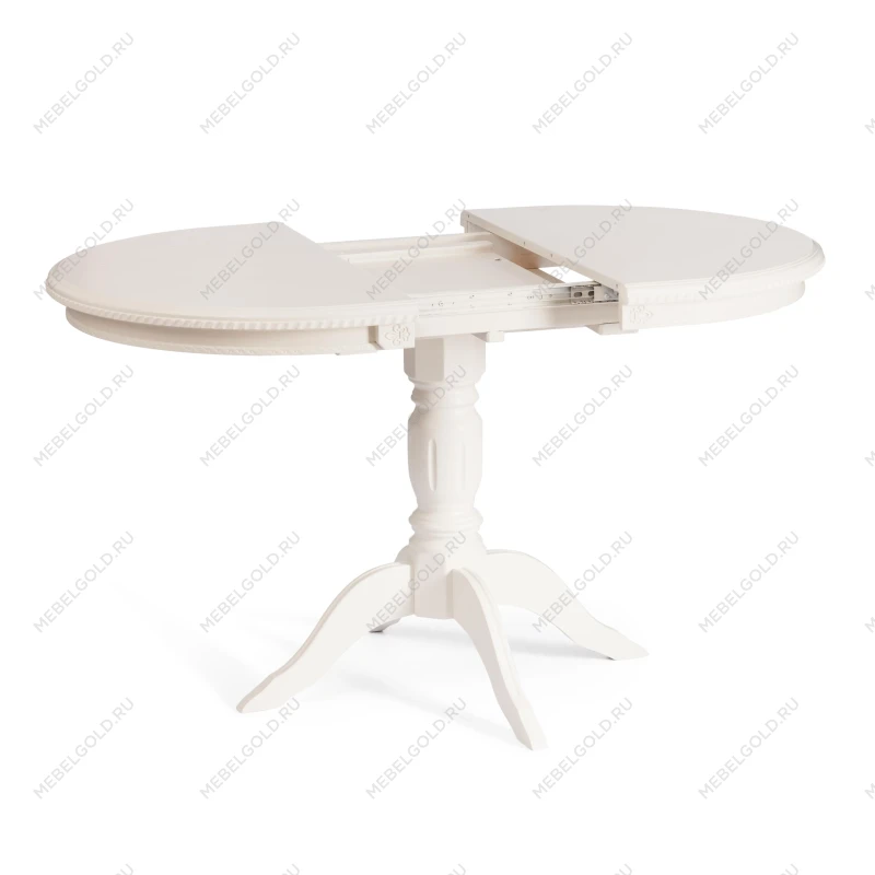 Стол STEFANO, бук, мдф, 100+30x80x77см, Ivory white | изображение 5