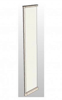 Бок шкафа левый Мишель белый матовый (детская)