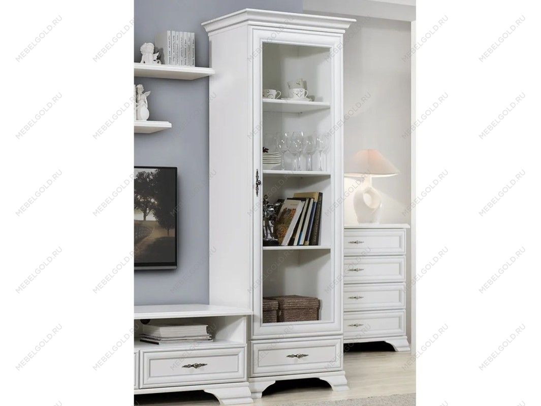 Шкаф-витрина Кентаки REG1W1S белый - Выставка Лобня | изображение 3