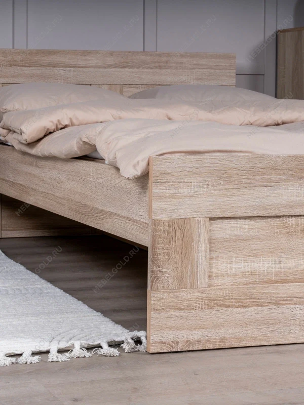 Кровать двуспальная Сириус, 120х200 см, дуб сонома | изображение 2