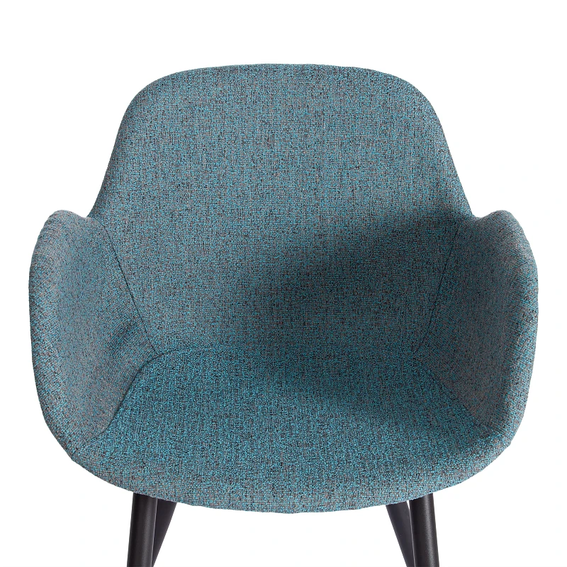 Кресло VALENTINO (mod. PC45-2), металл/экокожа/ткань, 55 х 58 х 81 см, Turquoise (бирюзовый)/Grey (серый)/чёрный | изображение 5