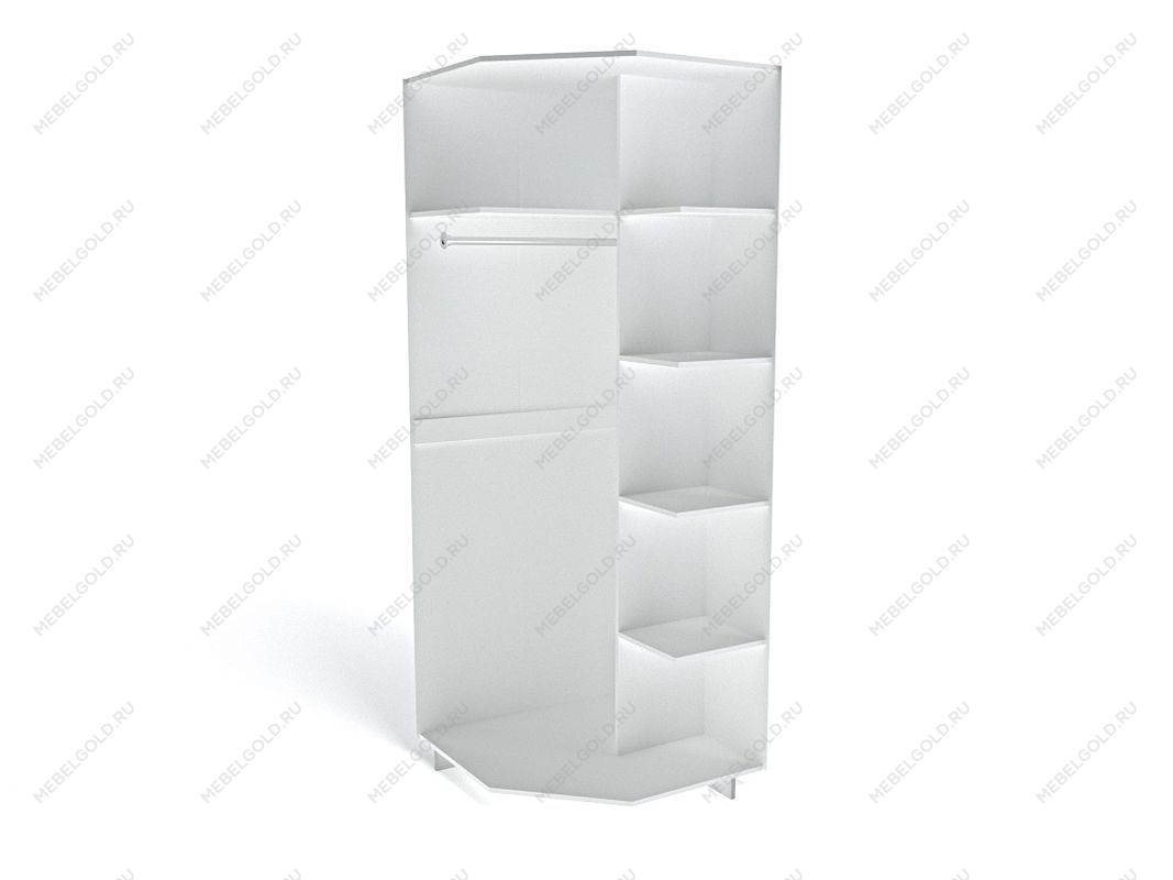 Шкаф угловой, Мале (851*851*2278) Дуб галифакс белый, 11214 | изображение 1