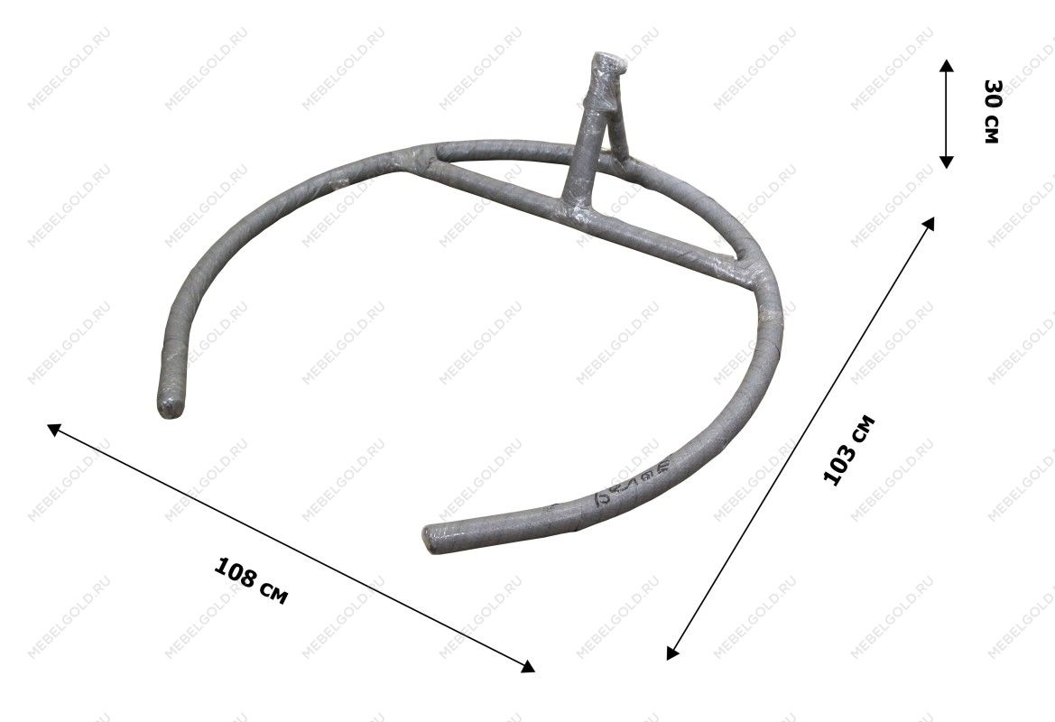 Кресло подвесное Сфера арт.CN600-2024 (стойка+основание.белое.,корзн.белая.,подуш.бирюзовая. (М)) | изображение 5