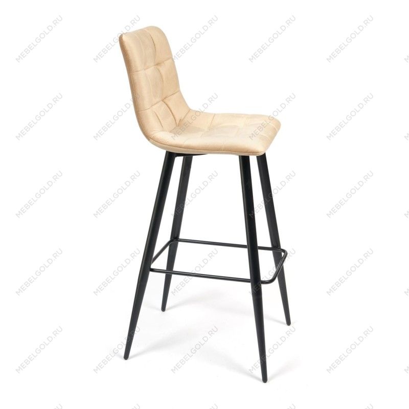 Стул барный CHILLY (mod.7095б) бежевый barkhat 5/черный | изображение 1