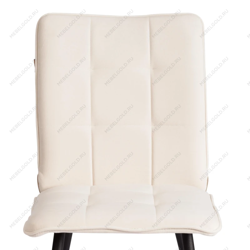 Стул обеденный Bari (2 шт. в упаковке), LT, велюр, молочный/черный, 4, 41х55х89 см | изображение 5