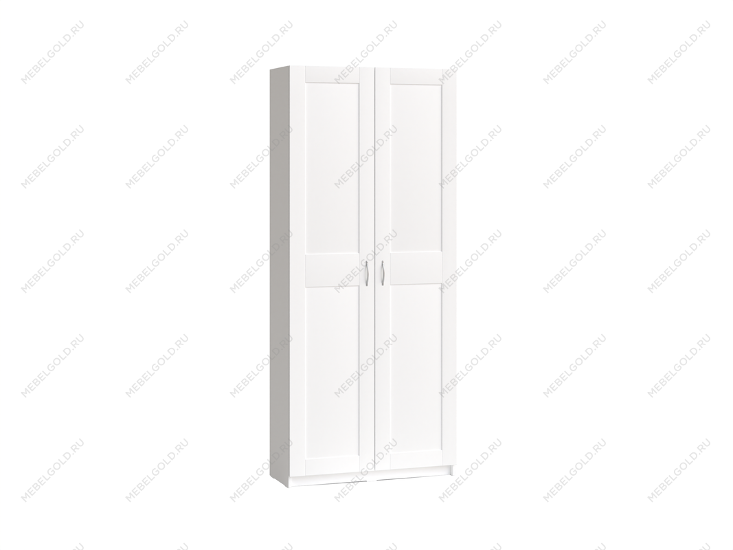 Шкаф МАКС двухдверный 100х38х233, ДСП, цвет белый