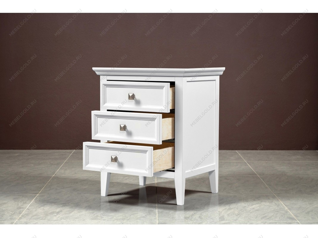 Тумба прикроватная 3 ящика Manhattan (Белый) | изображение 4