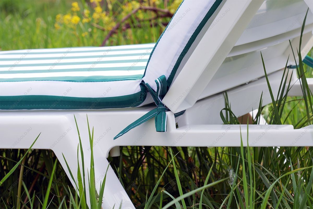 Матрац для шезлонга Tweet бело-зеленый | изображение 3