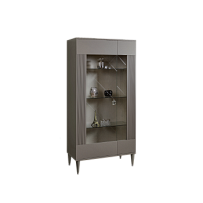 Витрина 2-ств. Римини СОЛО (Серый/Серебро) (Правая) РМВ2-2С(s)