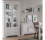 Шкаф-витрина Стилиус REG2W2S с подсветкой (Лиственница сибирская) | изображение 1