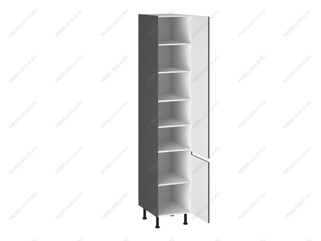 Шкаф-пенал 960 ПГ-45 бока МДФ, Виста (450*586*2456) Экокожа Серый, 26685 | изображение 1