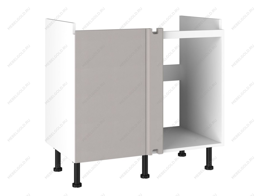 Стол под мойку угловой СМУ-100, Виста (900*534*870) Экокожа Бежевый, 26503