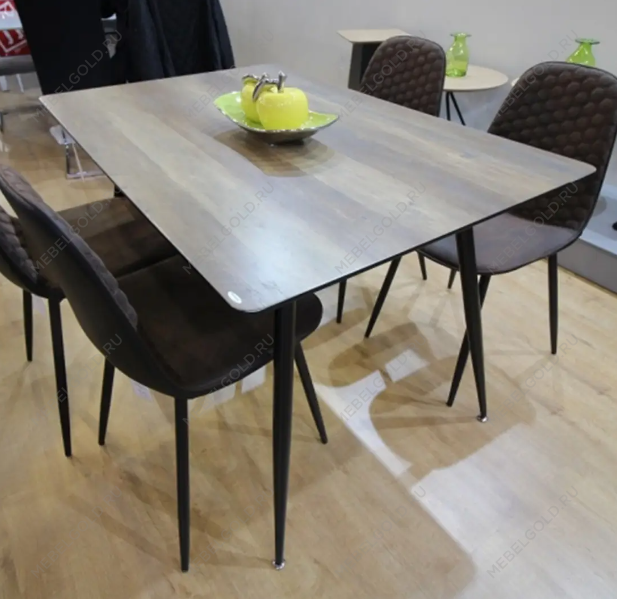 Стол обеденный Signal REMUS 120 (орех/черный) | изображение 2