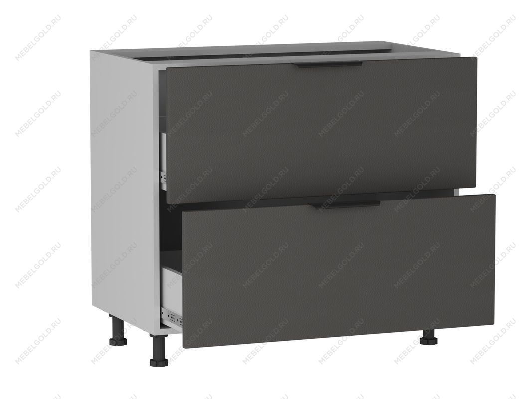 Стол с ящиками СЯ-2-90, Ватель (900*523*820) Экокожа Серый, 23324 | изображение 1