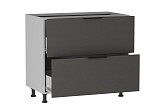 Стол с ящиками СЯ-2-90, Ватель (900*523*820) Экокожа Серый, 23324 | изображение 1