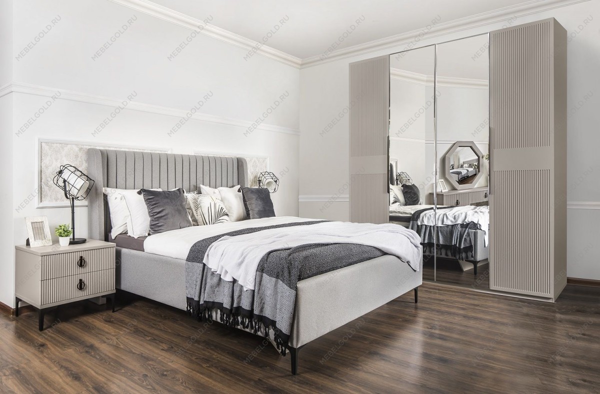 Кровать Стелла 160х200 светло серый камень | изображение 1