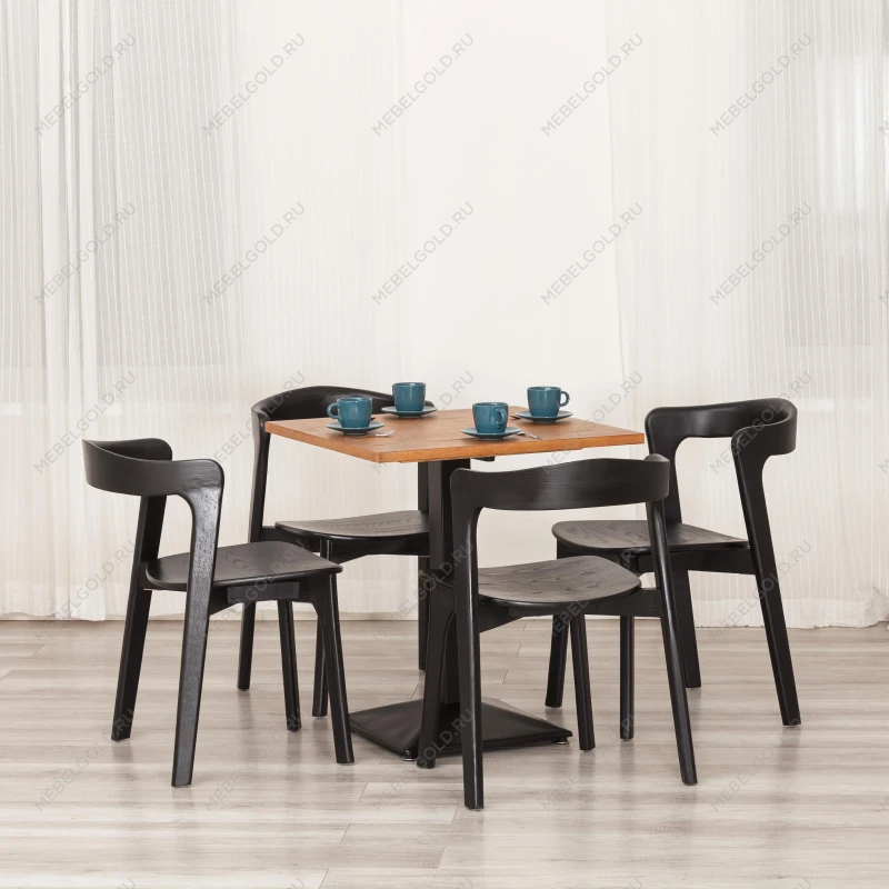 Стул ASGARD, дерево вяз, черный, 48х43х76 см | изображение 13